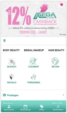 Megacares - Doorstep Beauty Services android App screenshot 2